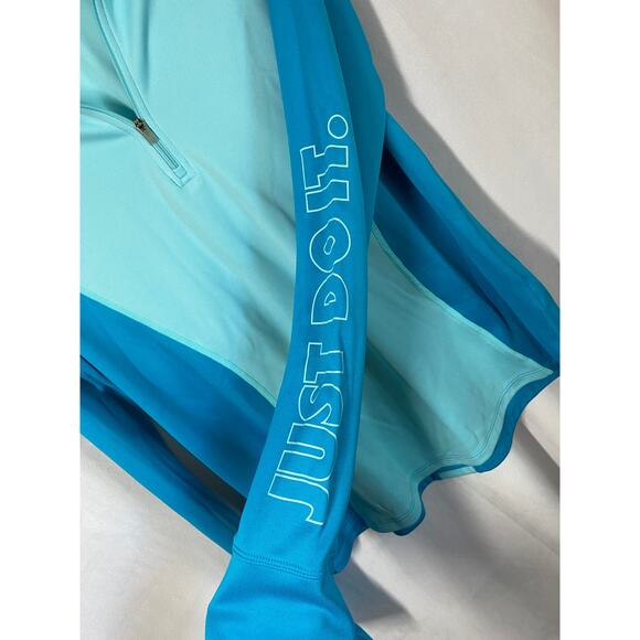 Nike Pro Running Dri-Fit Half Zip Just Do It Long Sleeve Athletic Jacket Large - Picture 7 of 9